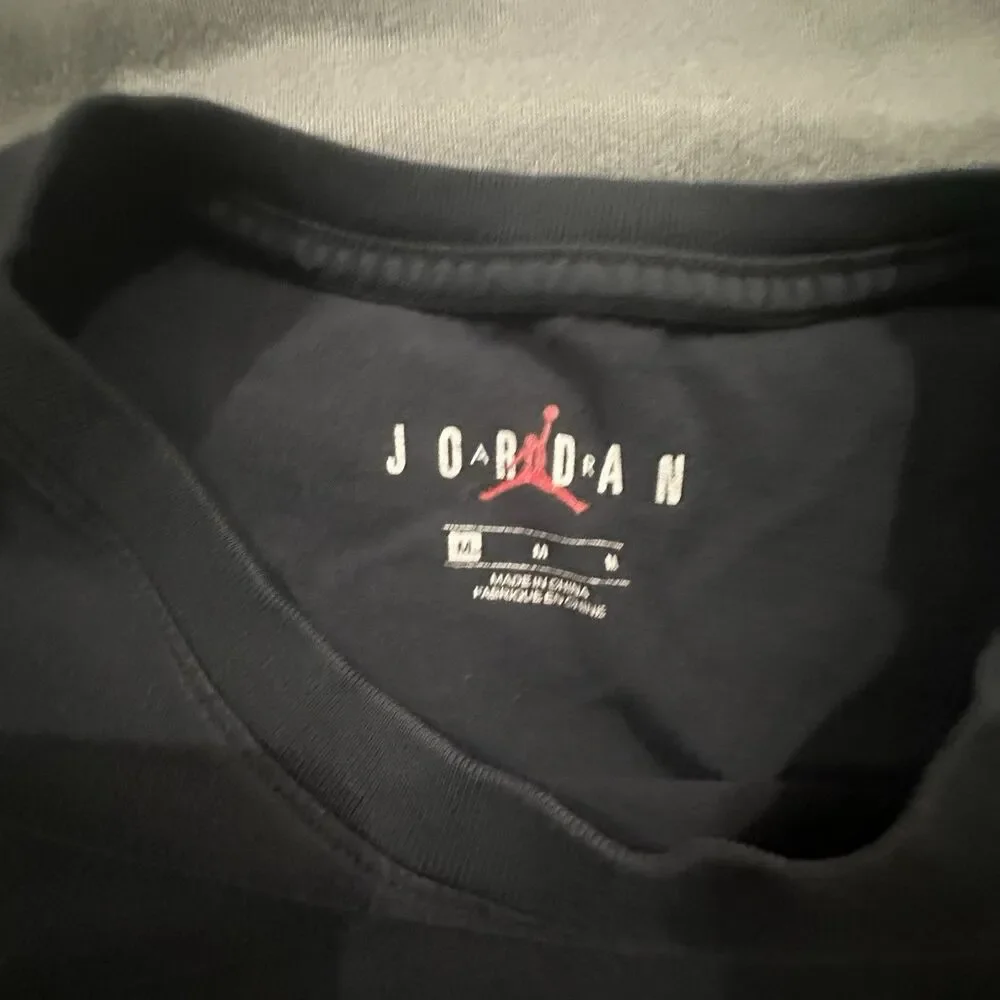 Air Jordan DNA Long Sleeve T-Shirt Mens M Black Jumpman Logo AT8938-010